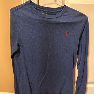 Boys Large (14-16) Polo Ralph Lauren blue long sleeve T-shirt, barely worn